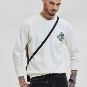 Danmo Off White Relaxed Fit Sweatshirt