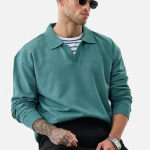 Oversized Polo Sweatshirt
